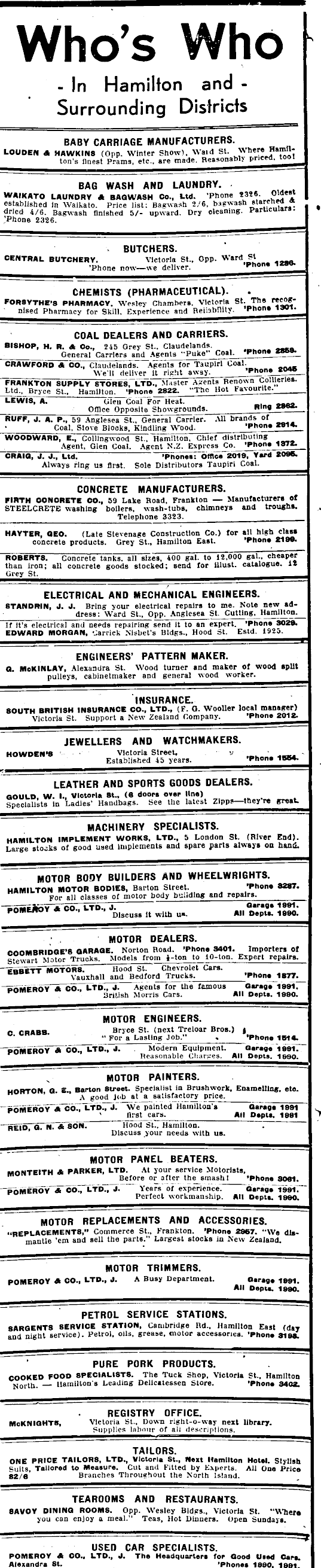 Papers Past Newspapers Waikato Times 25 February 1936 Page 10 Advertisements Column 3