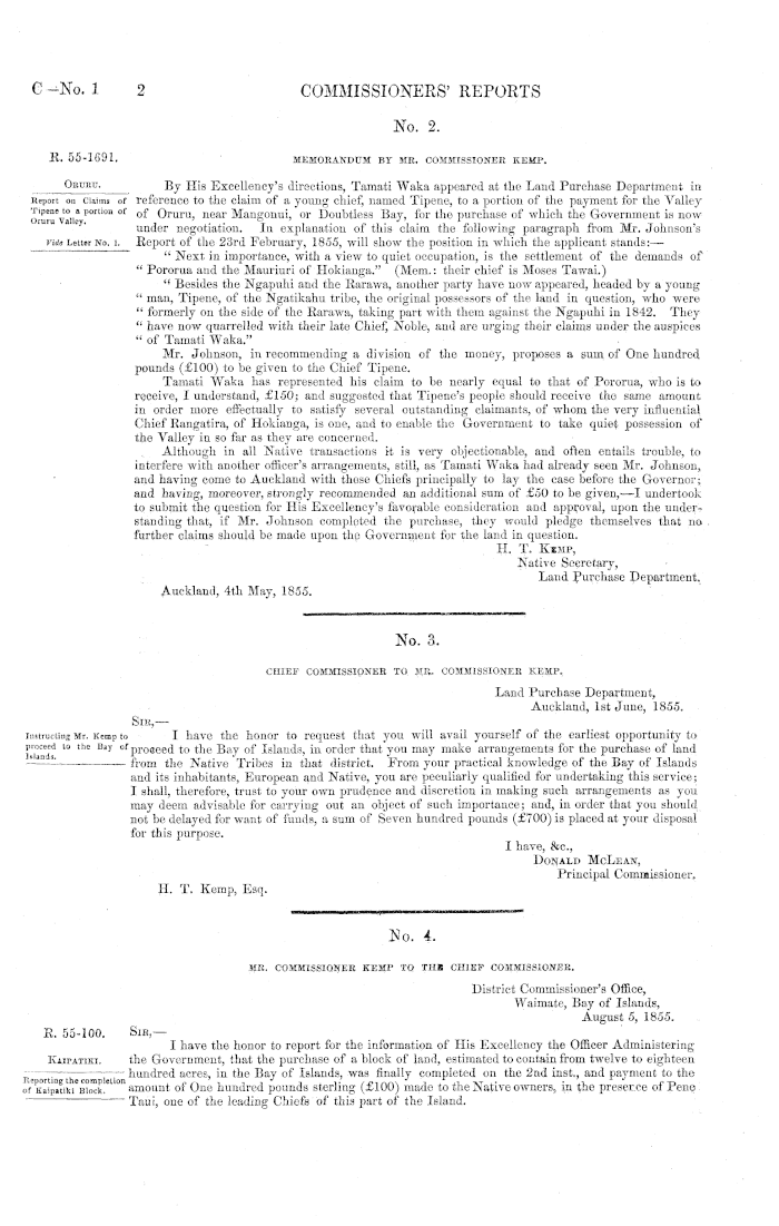 Papers Past, Parliamentary Papers, Appendix to the Journals of the House  of Representatives, 1861 Session I