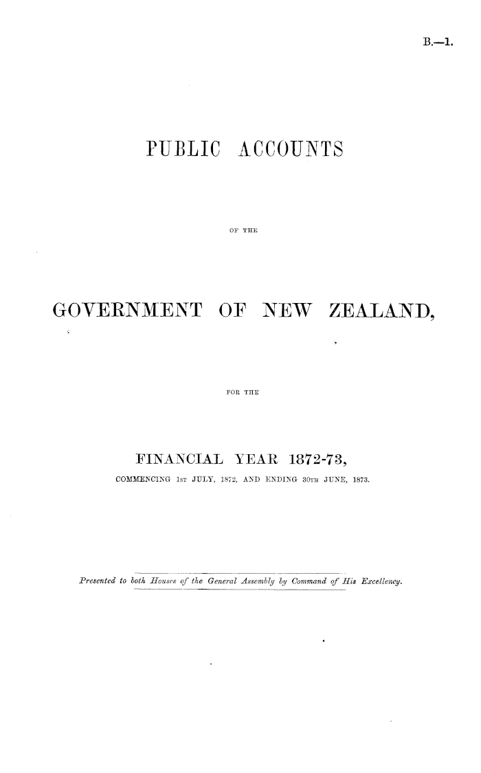Papers Past Parliamentary Papers Appendix To The Journals Of The House Of Representatives 1874 Session I Public Accounts Of The Government Of New Zealand