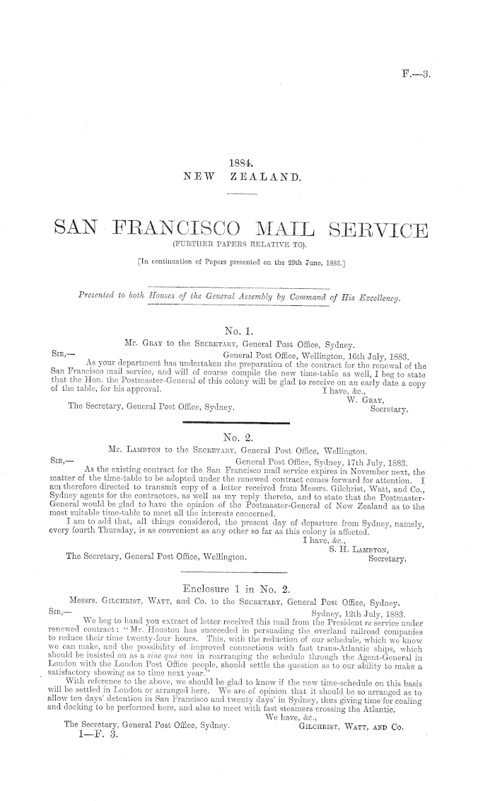 Papers Past, Parliamentary Papers, Appendix to the Journals of the House  of Representatives, 1888 Session I