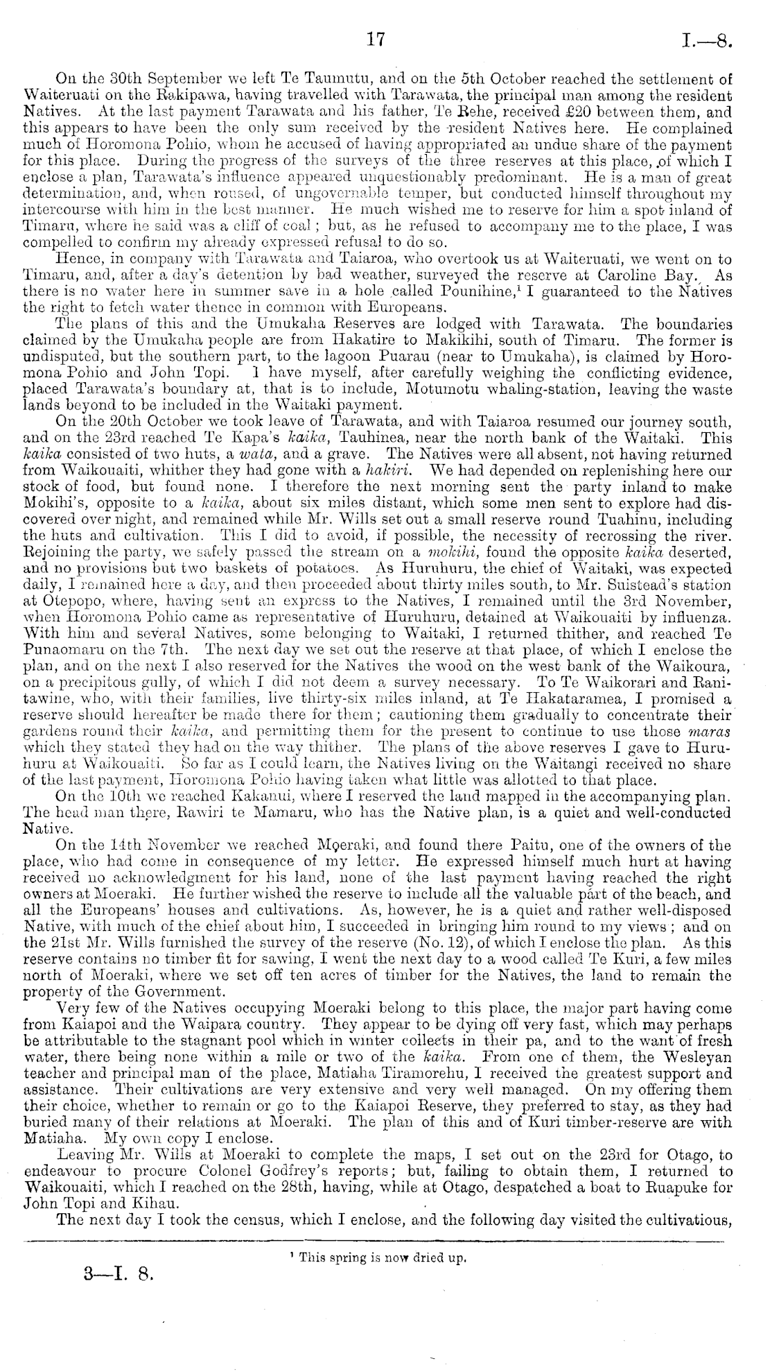 Papers Past, Parliamentary Papers, Appendix to the Journals of the House  of Representatives, 1888 Session I