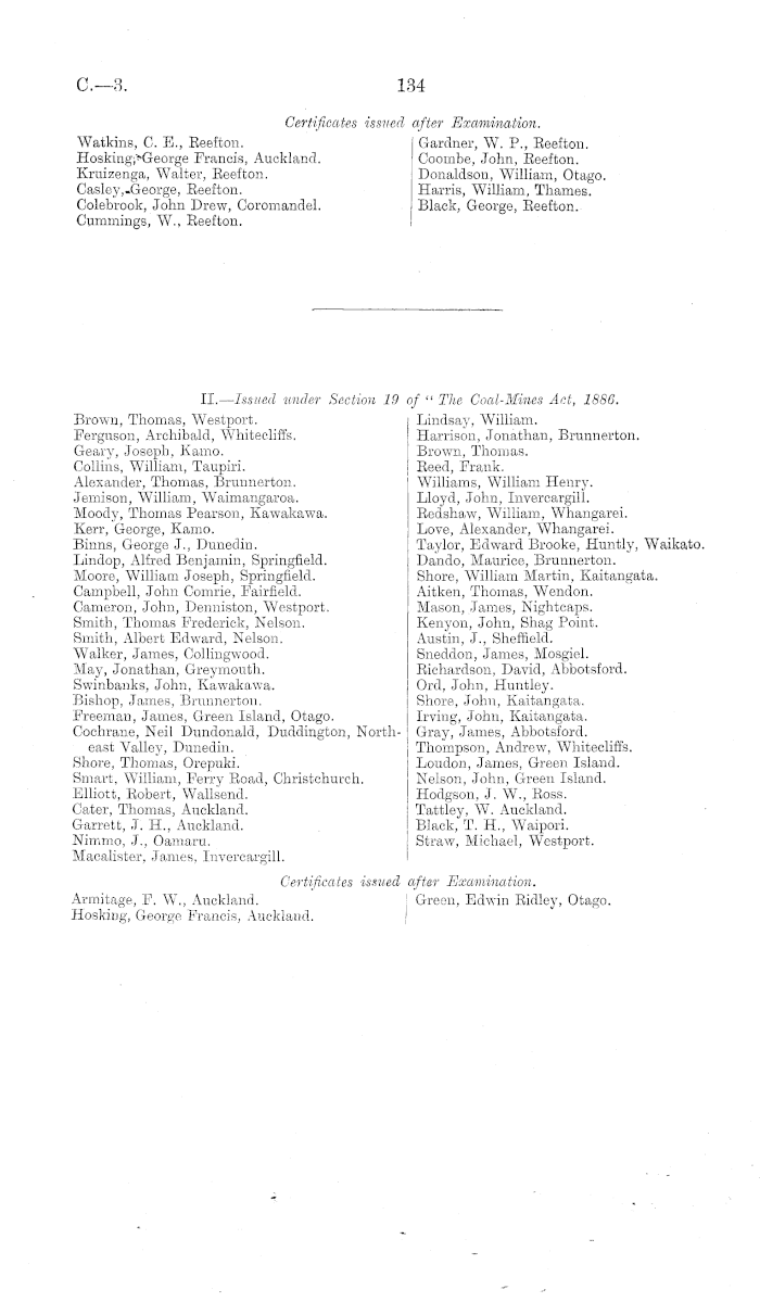 Papers Past | Parliamentary Papers | Appendix to the Journals of the House  of Representatives | 1890 Session I | GOLDFIELDS, ROADS, WATER-RACES, AND  OTHER WORKS IN...