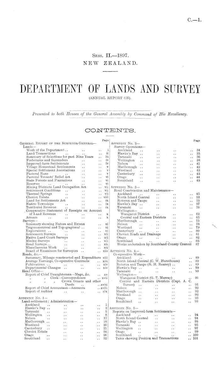 Papers Past Parliamentary Papers Appendix To The Journals Of The House Of Representatives 17 Session Ii Department Of Lands And Survey Annual Report On