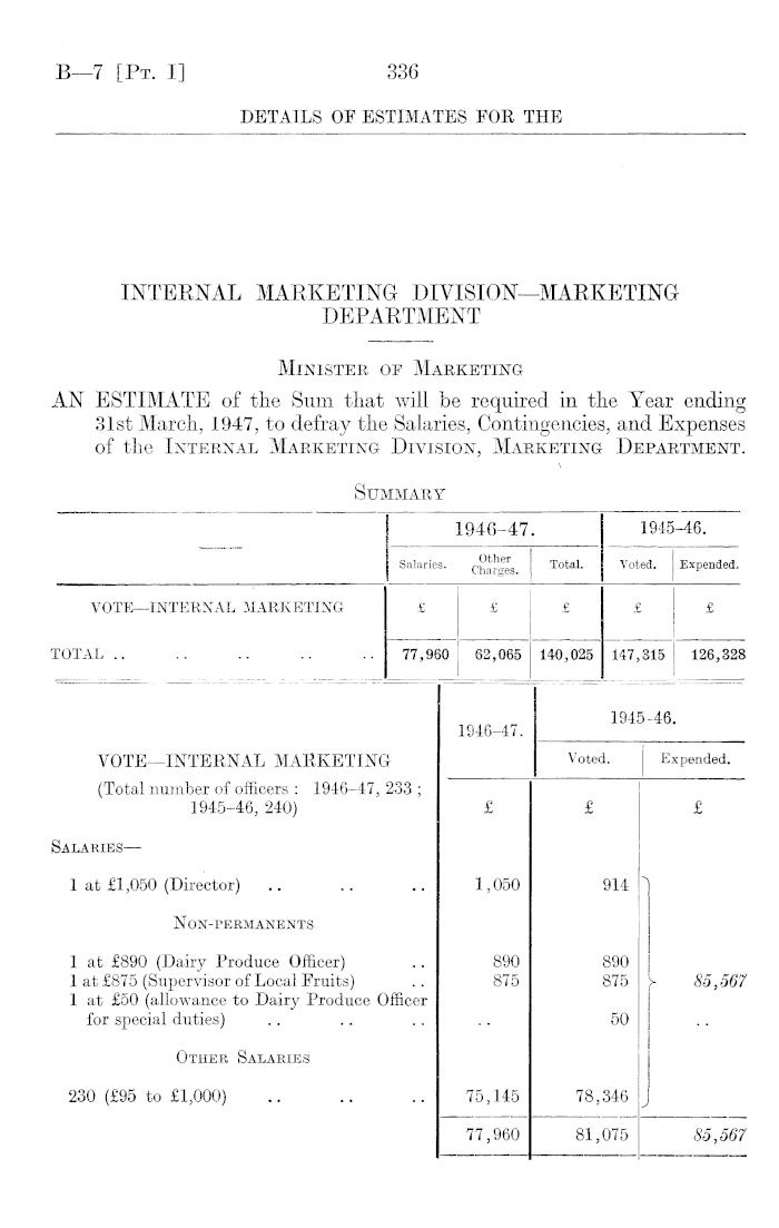 Papers Past Parliamentary Papers Appendix To The Journals Of The House Of Representatives 1946 Session I Estimates Of The Expenditure Of The Government Of