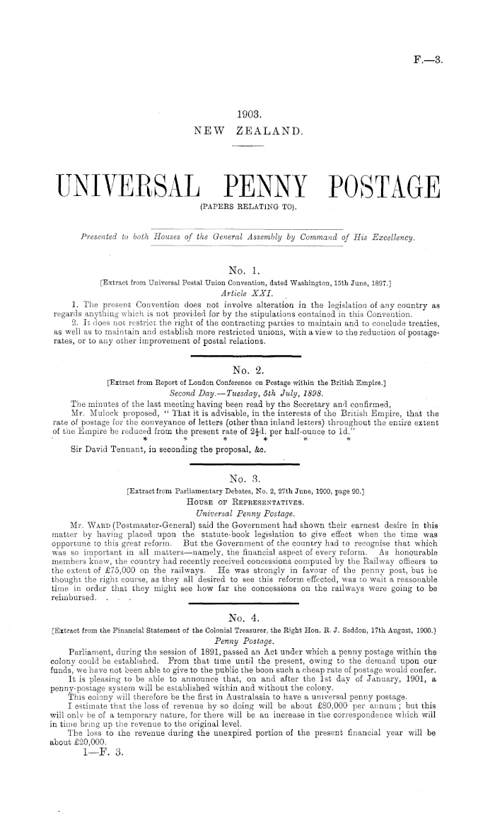 Papers Past, Parliamentary Papers, Appendix to the Journals of the House  of Representatives, 1903 Session I