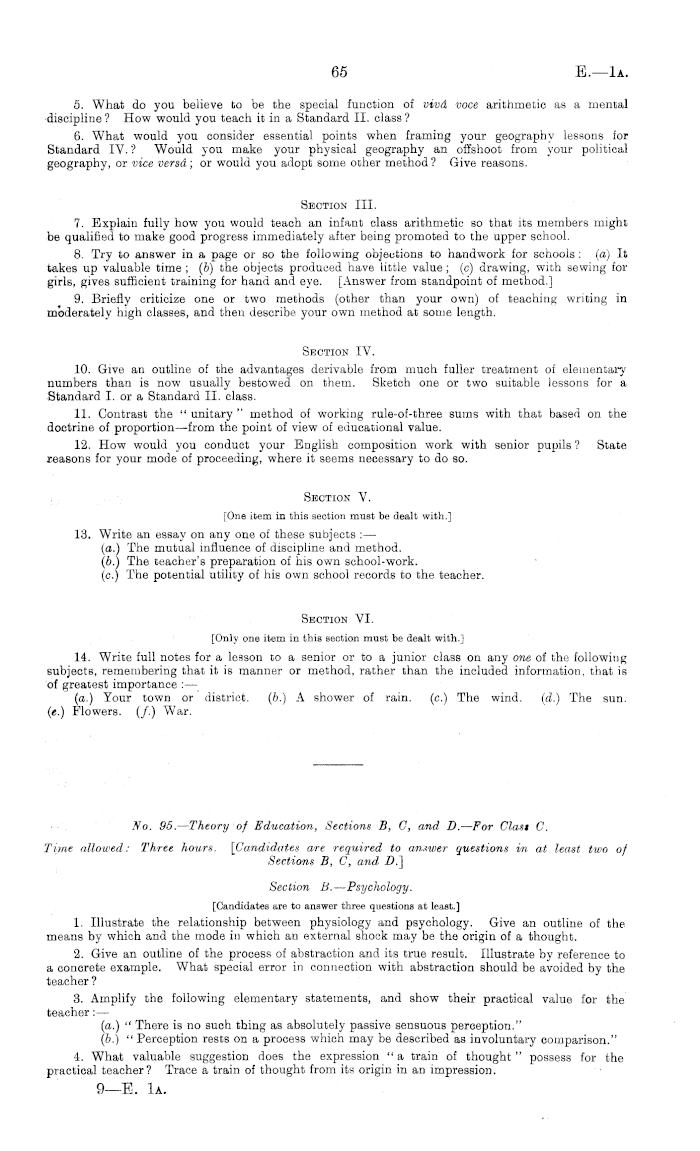 Papers Past Parliamentary Papers Appendix To The Journals Of The House Of Representatives 1905 Session I Education Annual Examinations In Continuation