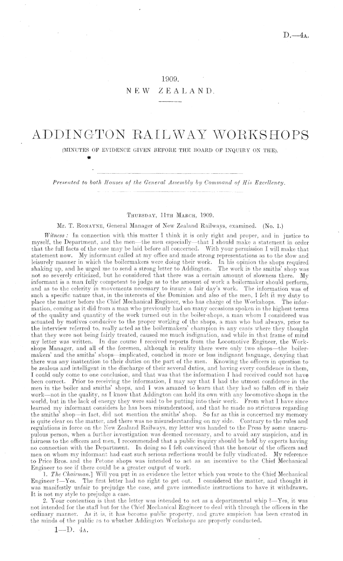 Papers Past, Parliamentary Papers, Appendix to the Journals of the House  of Representatives, 1909 Session II