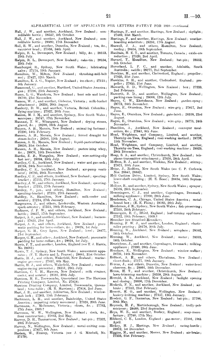 700px x 1189px - Papers Past | Parliamentary Papers | Appendix to the Journals of the House  of Representatives | 1911 Session I | PATENTS, DESIGNS, AND TRADE MARKS.  TWENTY-SECOND...