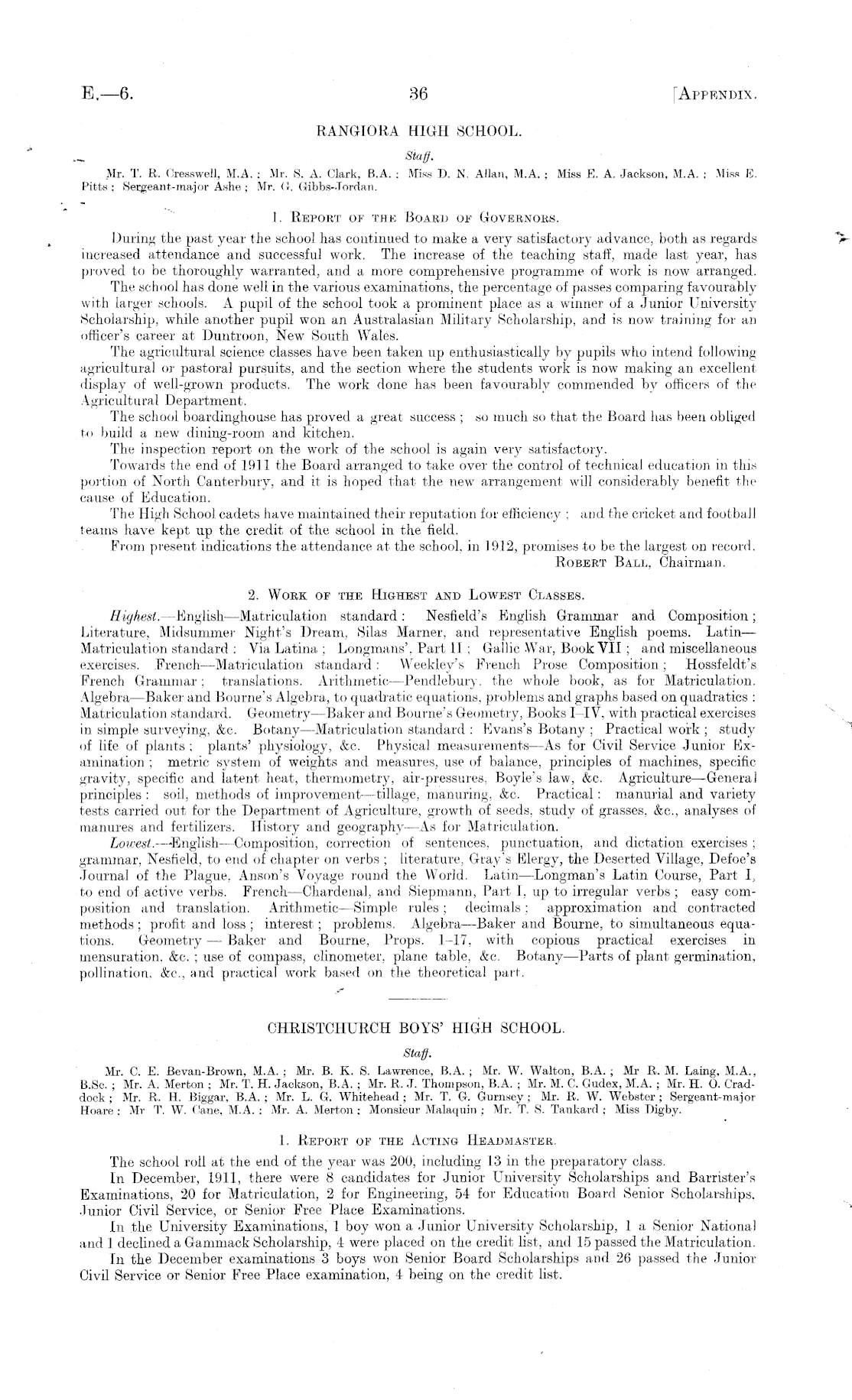 Papers Past, Parliamentary Papers, Appendix to the Journals of the House  of Representatives, 1912 Session II