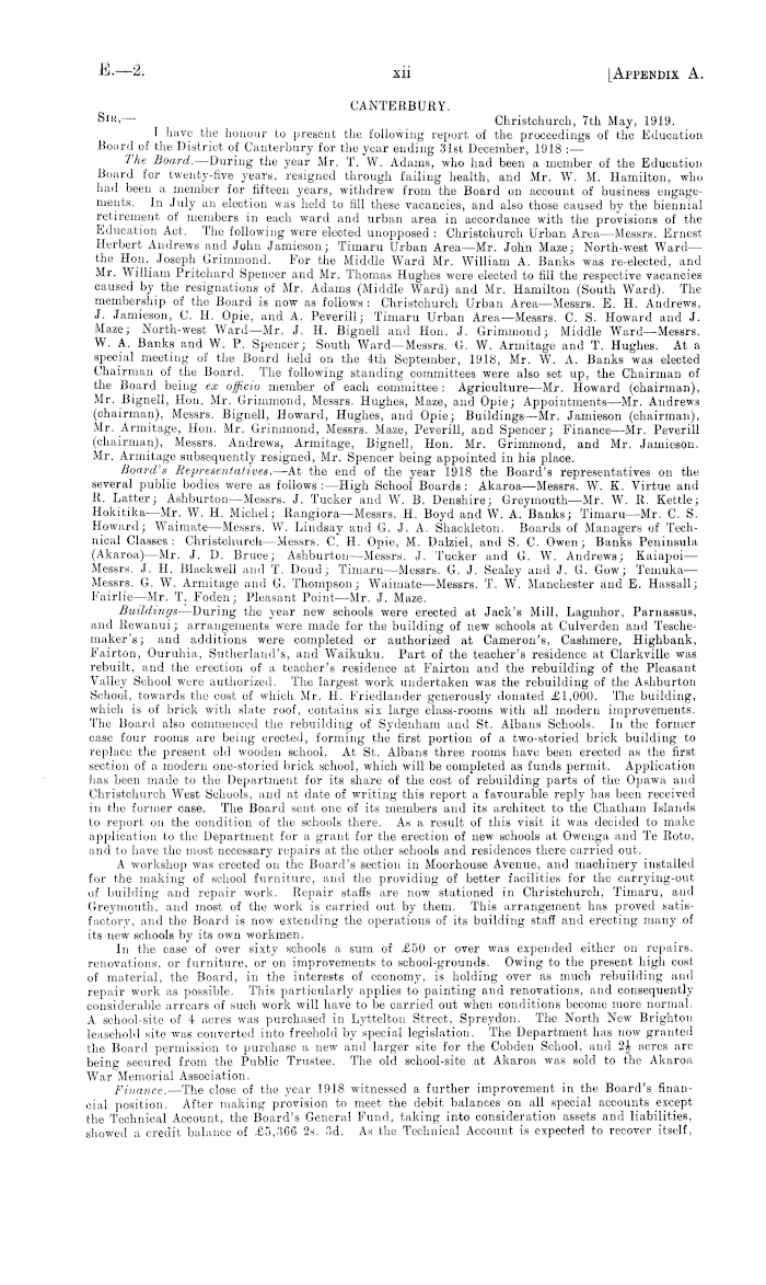 Papers Past Parliamentary Papers Appendix To The Journals Of The House Of Representatives 1919 Session I Education Primary Education In Continuation Of