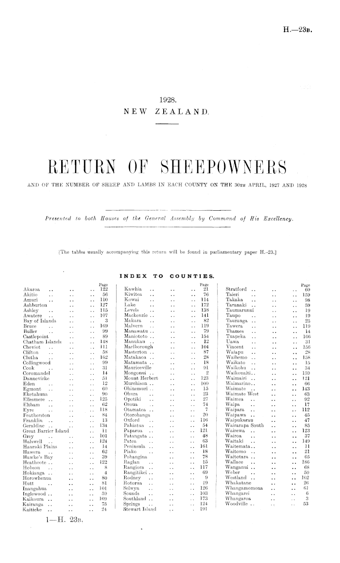 Papers Past, Parliamentary Papers, Appendix to the Journals of the House  of Representatives, 1928 Session I