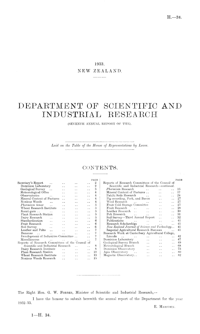 Papers Past, Parliamentary Papers, Appendix to the Journals of the House  of Representatives, 1933 Session I