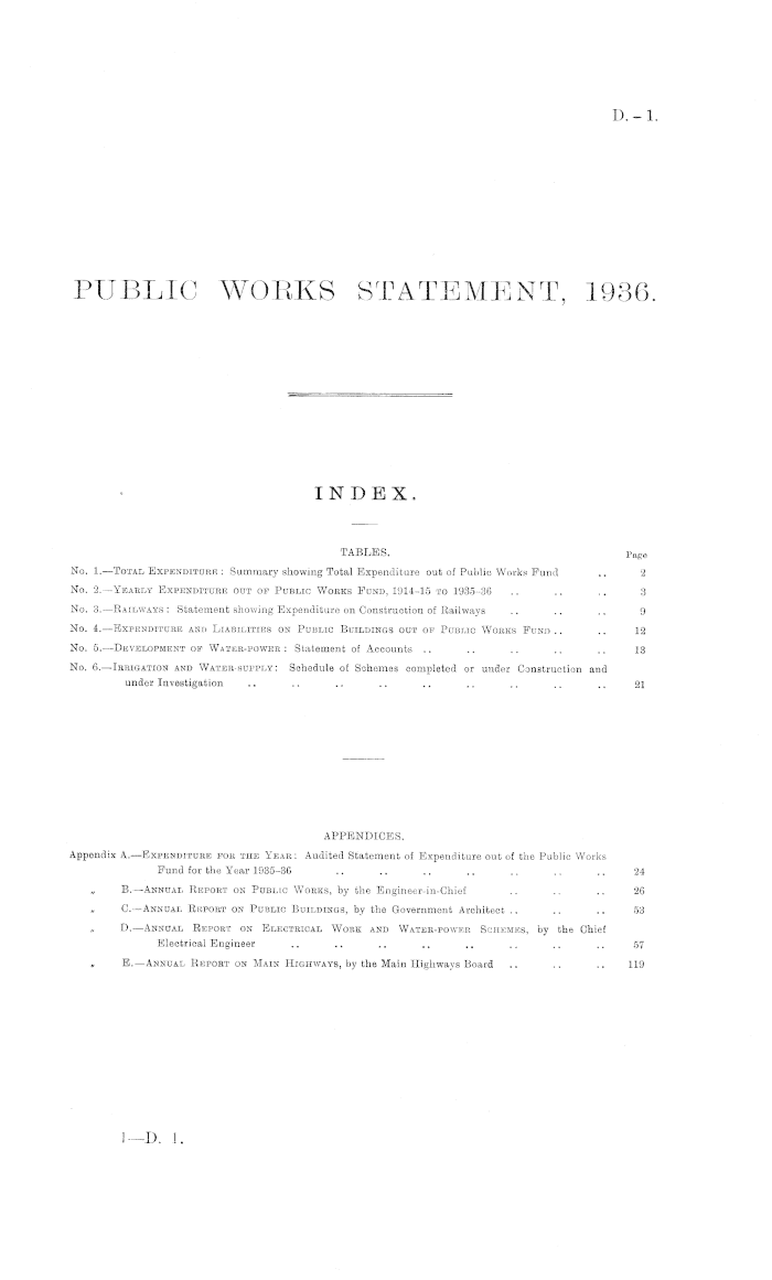 Papers Past Parliamentary Papers Appendix To The Journals Of The House Of Representatives 1936 Session I Public Works Statement By The Hon R Semple