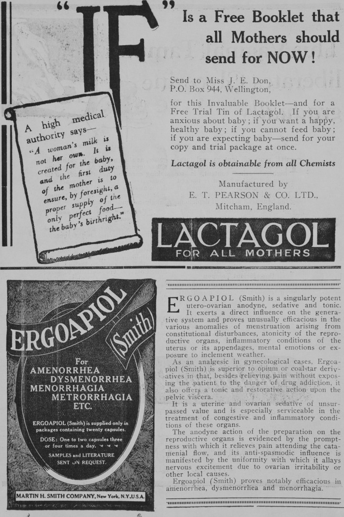 Papers Past Magazines And Journals Kai Tiaki The Journal Of The Nurses Of New Zealand 1 January 1929 Page Vi Advertisement 1