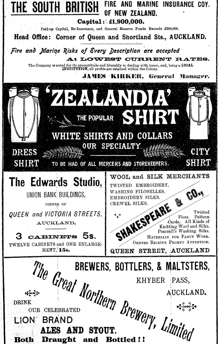 Papers Past Magazines And Journals New Zealand Illustrated Magazine 1 September 1900 Page 967 Advertisements Column 1