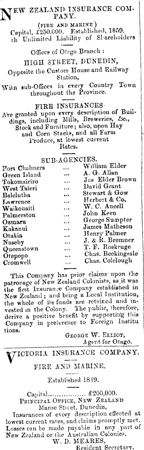 Papers Past Magazines And Journals New Zealand Tablet 21 February 1874 Page 3 Advertisements Column 1
