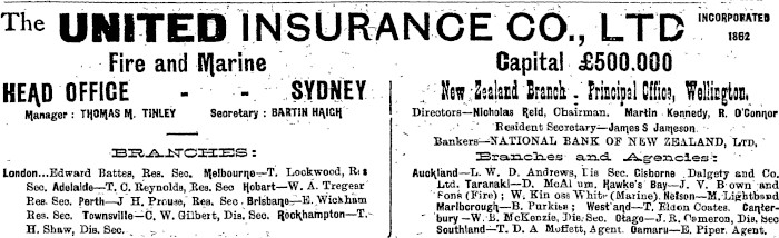 Papers Past Magazines And Journals New Zealand Tablet 17 December 1908 Page 18 Advertisements Column 1