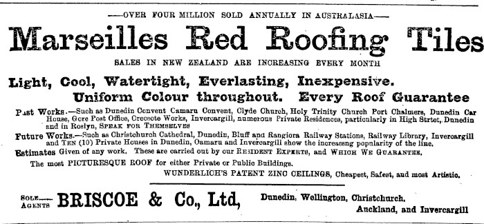 Papers Past Magazines And Journals New Zealand Tablet 6 May 1909 Page 705 Advertisements Column 1