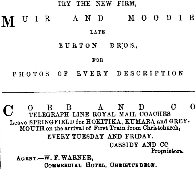 Papers Past Magazines And Journals New Zealand Tablet 15 February 1900 Page 22 Advertisements Column 1