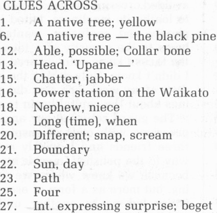 Papers Past Magazines And Journals Tu Tangata 1 March 19 Crossword Puzzle No 10